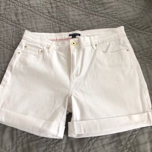 White Denim Shorts